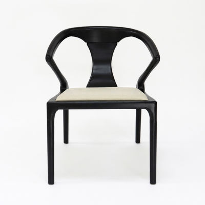 Muebles de restaurante Tejido Silla de comedor de madera tapizada con diseño vintage