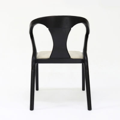 Muebles de restaurante Tejido Silla de comedor de madera tapizada con diseño vintage
