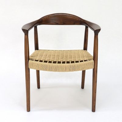 Silla de apoyabrazos Kennedy a medida estilo nórdico moderno Presidente de madera maciza silla de comedor para restaurante y café