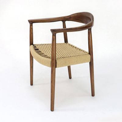 Silla de apoyabrazos Kennedy a medida estilo nórdico moderno Presidente de madera maciza silla de comedor para restaurante y café