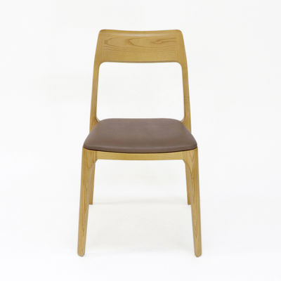 Instalaciones de ocio silla de comedor de madera vintage con tapicería de tela personalizada y acabado de nitrolaca