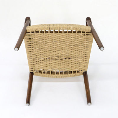 Silla de comedor de madera maciza para restaurante Ceniza de cordón tejida a mano/marco de madera de caucho Sencillez Muebles para el hogar