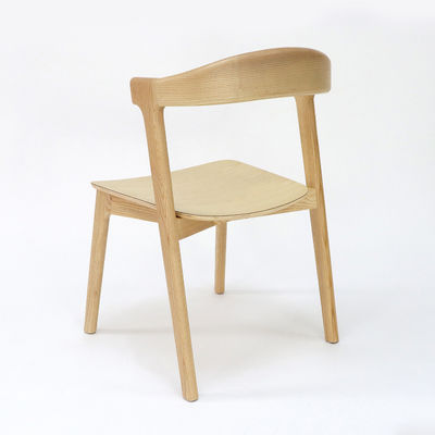 Actualice su restaurante u hotel con silla de comedor de madera maciza en material de marco de madera de ceniza / caucho