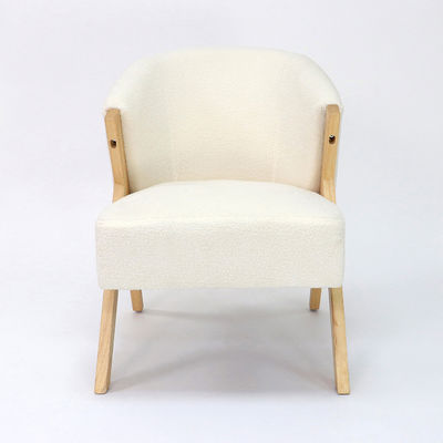Silla de ocio de madera sólida personalizable de diseño nórdico para una sala de estar cómoda