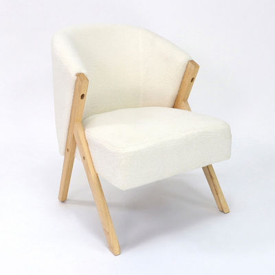 Silla de ocio de madera sólida personalizable de diseño nórdico para una sala de estar cómoda