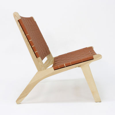 Diseño moderno Nordic Luxury Lounge Chair PU Cuero de madera sólida Sofá de ocio Conjunto de sillas para el salón Diseños personalizados