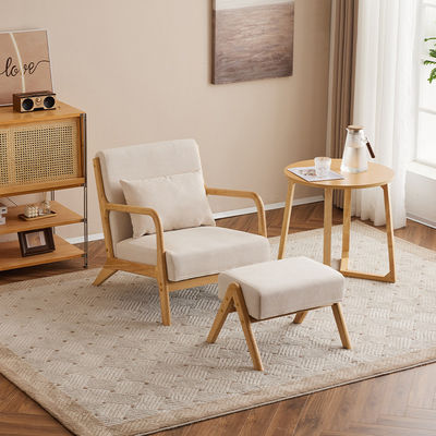 General Muebles para el hogar Moderno Nordic Luxury Silla de salón de madera maciza Sofá de ocio Silla para el salón