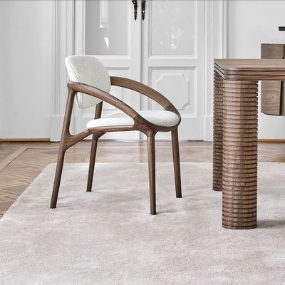 Muebles de comedor personalizar lujo moderno de madera sólida silla de comedor para el restaurante