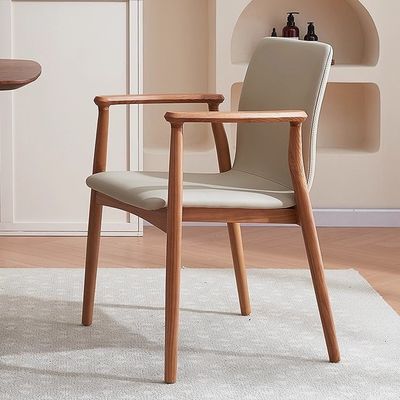 Silla de comedor con marco de madera de caucho para restaurante personalizar muebles de madera modernos de lujo