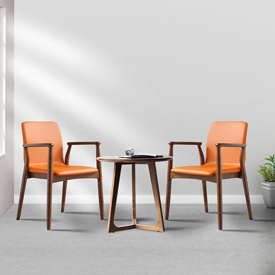 Silla de comedor con marco de madera de caucho para restaurante personalizar muebles de madera modernos de lujo