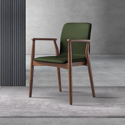 Silla de comedor con marco de madera de caucho para restaurante personalizar muebles de madera modernos de lujo