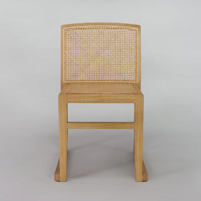 Sillones de comedor de madera maciza U Muebles de respaldo de ratán apilables para hoteles Restaurantes NO Muebles plegados acabado nitrolacquer