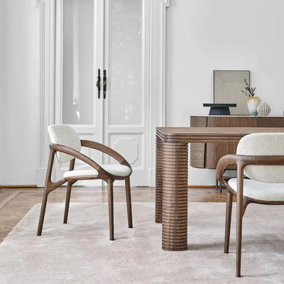 Estilo de diseño moderno personalizar lujo silla de comedor de madera sólida para muebles de restaurante