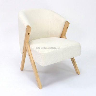 Sofá natural de madera sólida silla de diseño nórdico para el salón Muebles de color natural estilo de ocio