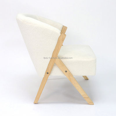 Sofá natural de madera sólida silla de diseño nórdico para el salón Muebles de color natural estilo de ocio