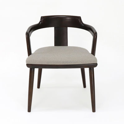 Silla de comedor de madera de estilo clásico Tapicería de tela personalizada para muebles de restaurante