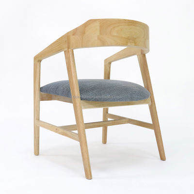 Silla de comedor de madera moderna personalizada para restaurante hotel cubierta de tela nuez/natural/negro