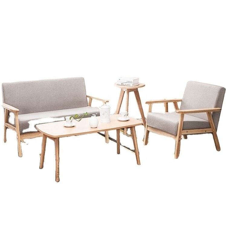 Sofá de madera para sala de estar estilo seccional y aceptación OEM incluido en el diseño