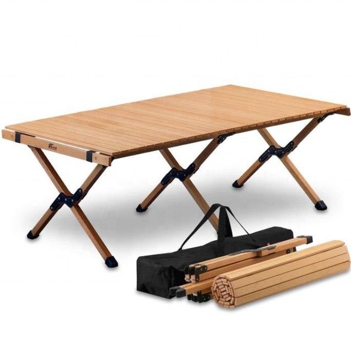 Mesa de comedor de picnic de madera sólida para fácil montaje y limpieza