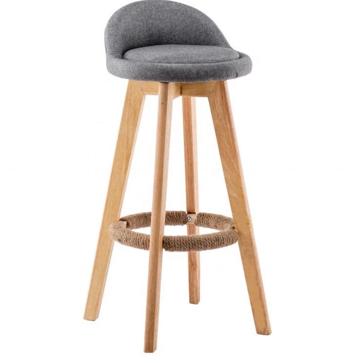 Acolchado de tela espalda silla de bar alta taburetes para cocina y bar personalizado economía práctica