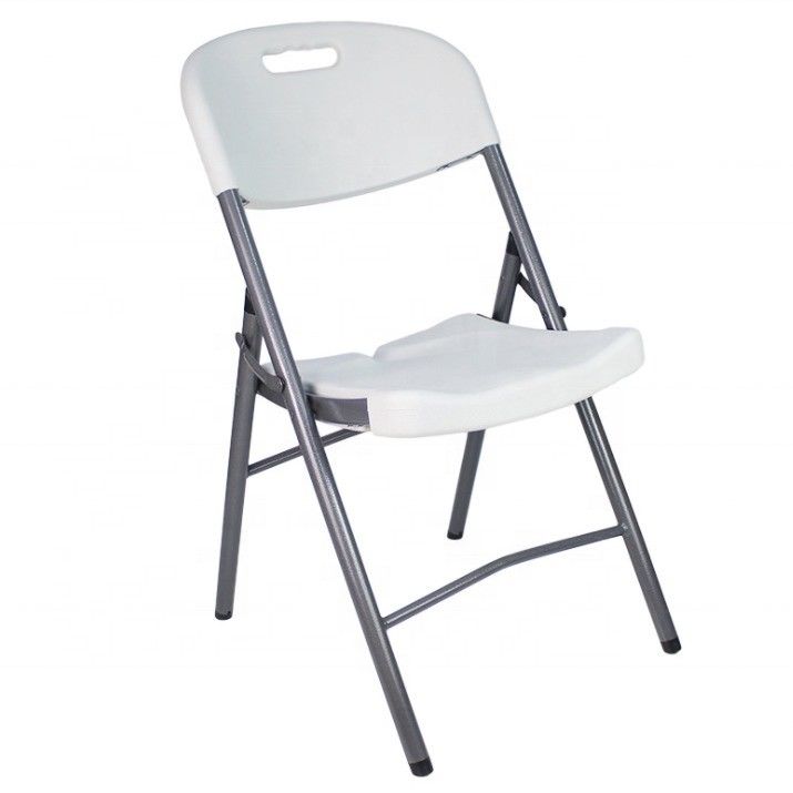 Silla plegable de HDPE ligera para eventos de bodas Silla plegable portátil de plástico y metal