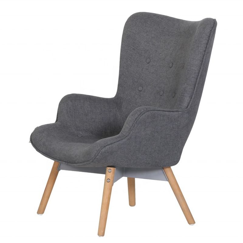 Hospital personalizado sillón práctico de sala de estar con marco de madera sólida y material de respaldo de asiento de tela
