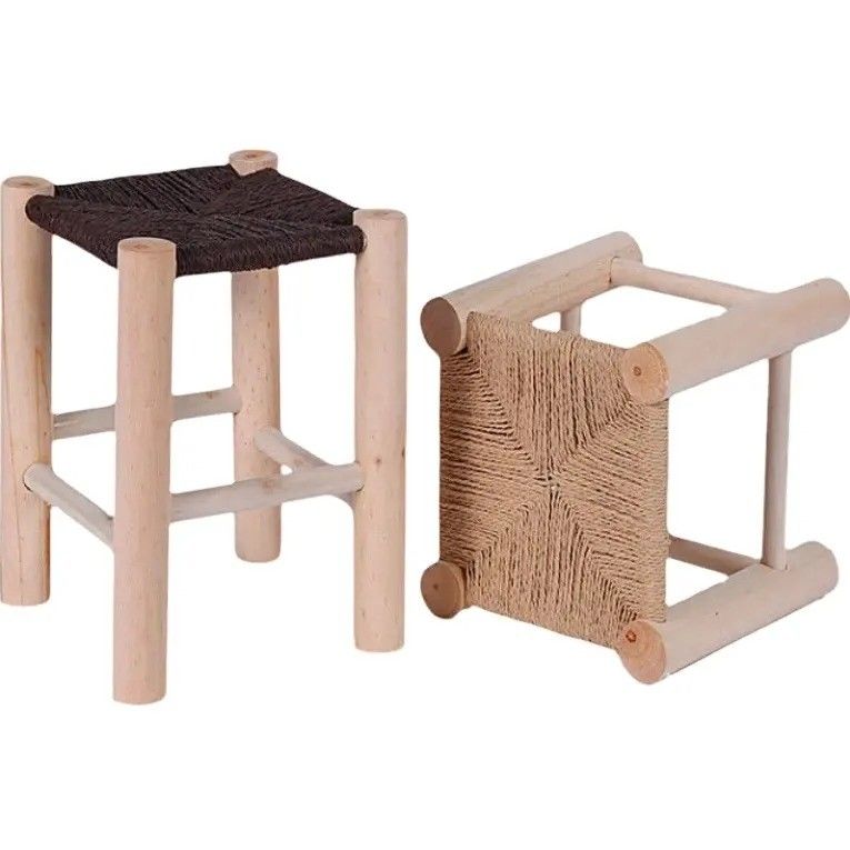 Agregue un toque de elegancia a su sala de estar y comedor con un taburete moderno de madera sólida nórdica