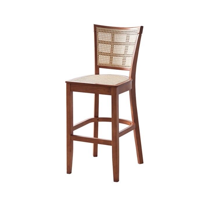 Silla de bar de cocina a medida Pierna de madera sólida Taburete de 43cm*43cm*109cm Peso límite 100KG