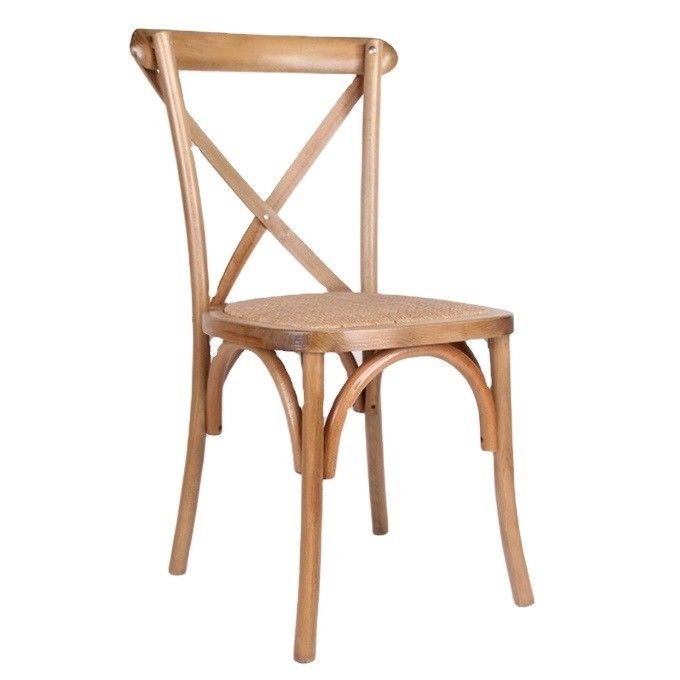 Silla trasera de rotín para comedor boda Silla de madera moderna en color marrón/natural/blanco/vino tinto 25 días Entrega