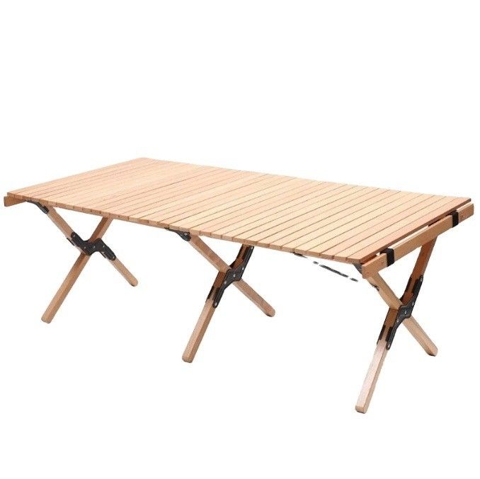 Muebles de comedor de madera natural Diseños modernos Set plegable de mesas y sillas de granja sólida para eventos especiales