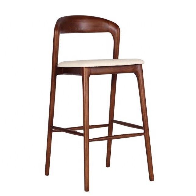 Muebles comerciales Silla alta taburete de bar para hoteles y restaurantes modernos Muebles de taburete de bar de madera