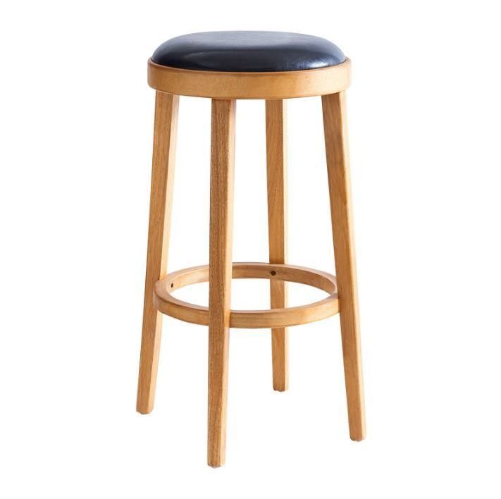 Silla de bar de diseño más reciente de madera moderna tapizada sillas altas redondas para diseño clásico