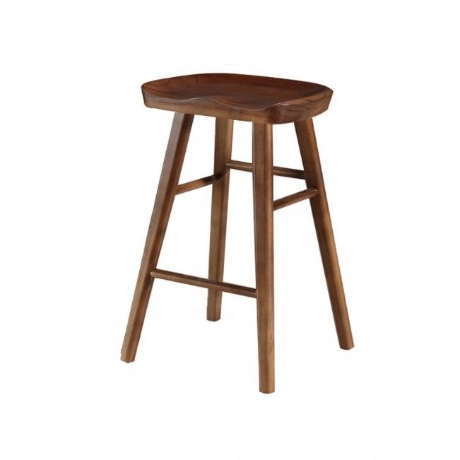 Silla de bar moderna Restaurante Comedor Cocina Hotel Nórdico Muebles de madera sólida Color personalizable para un tipo específico