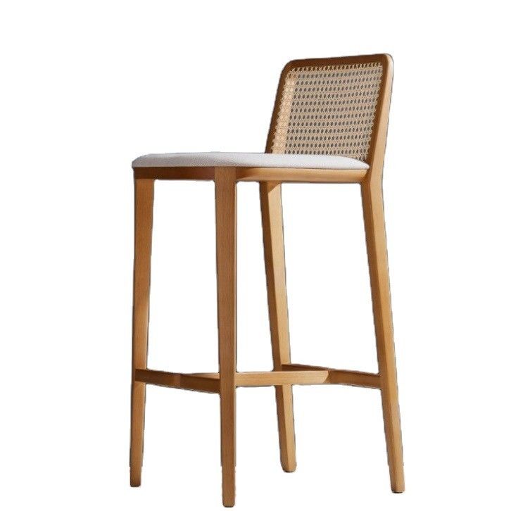 Muebles comerciales Silla de bar de madera sillas de rotín taburete de estilo moderno y venta