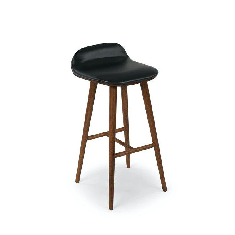 Taburetes de bar de madera de caoba de pie alto para asientos acolchados en bares y clubes