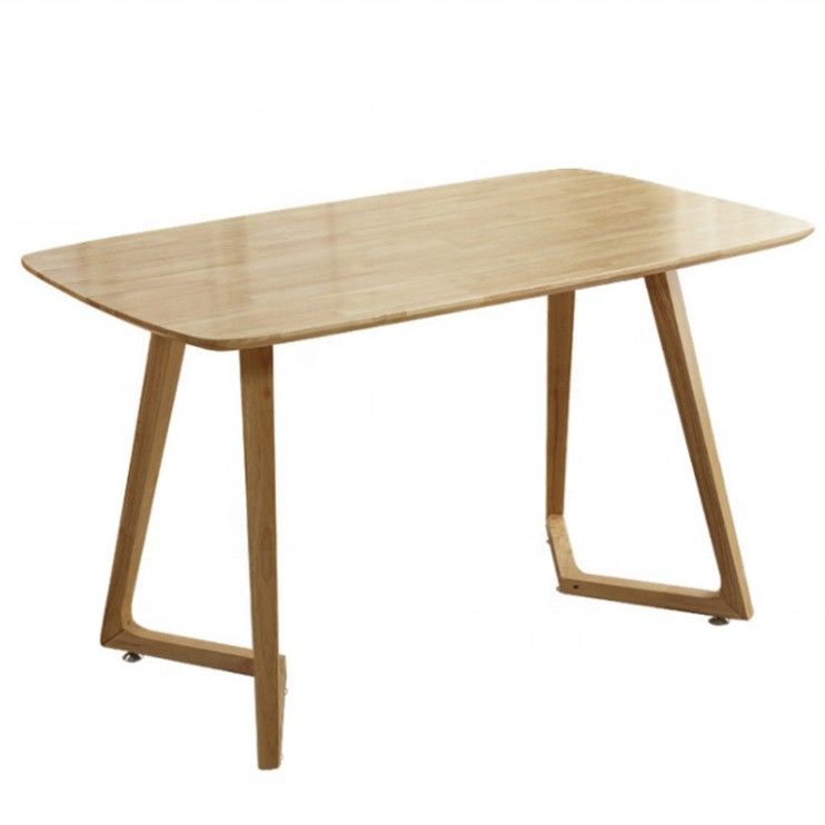 Mesa de comedor de madera sólida de estilo nórdico para muebles para el hogar en el hospital en forma rectangular