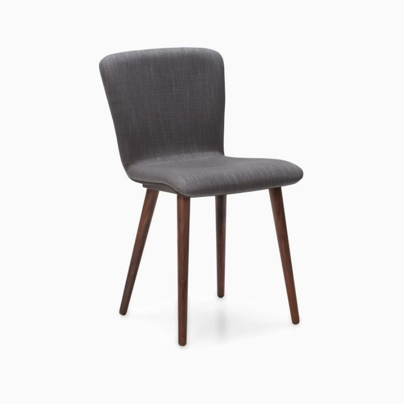 Silla moderna de comedor de hotel de madera marrón para comidas cómodas y relajantes