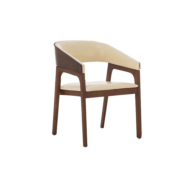 Diseño de madera sólida nórdica silla presidencial muebles de cuero negro nota silla de sillón para el restaurante garantía de un año