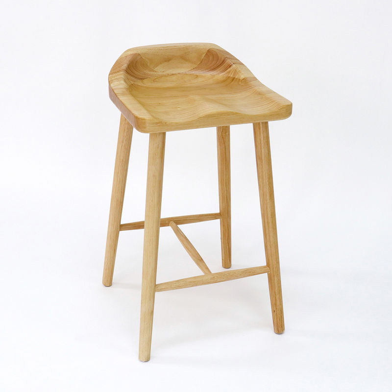 Cuadro de madera de caucho Silla de bar de madera sólida antigua Taburetes para mesa de bar en correo Embalaje y material