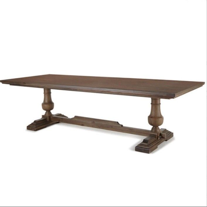 120cm*60cm*75cm Mesa de comedor con madera de pino curvado