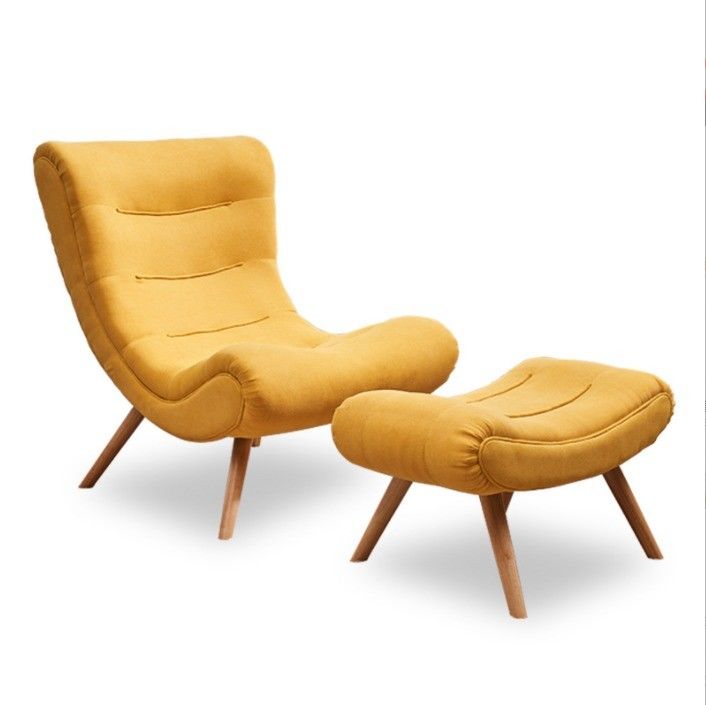 Sillones modernos para el salón de ocio para el comedor / sala de estar de madera maciza de tejido silla de caracol sofá perezoso