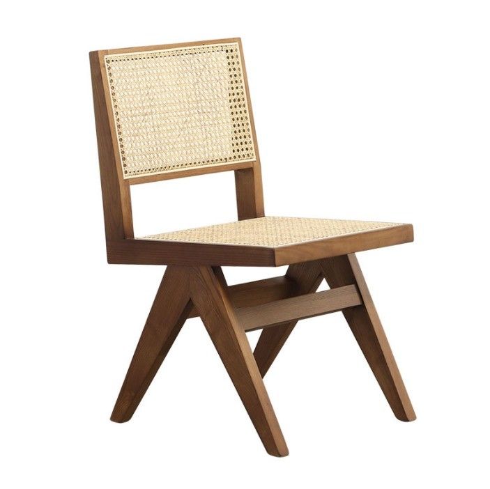 Muebles de restaurantes nórdicos antiguos Silla de comedor de madera maciza con Hotel Rattan/Vicker y buen diseño
