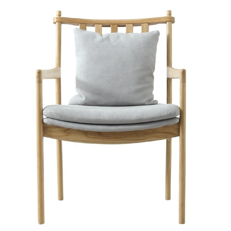 Sillón con estilo y confort de madera sólida de roble nórdico silla de sofá silla de sofá