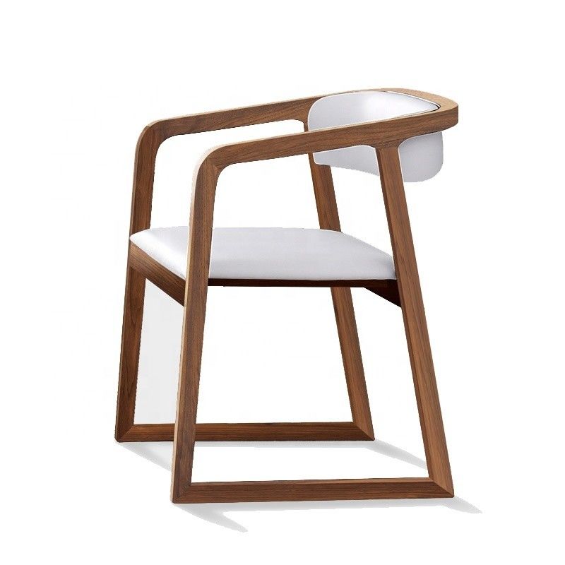 Fin Luxury All Solid Wood silla redonda para hogares modernos ocio sala de estar restaurante comedor en el hogar muebles generales
