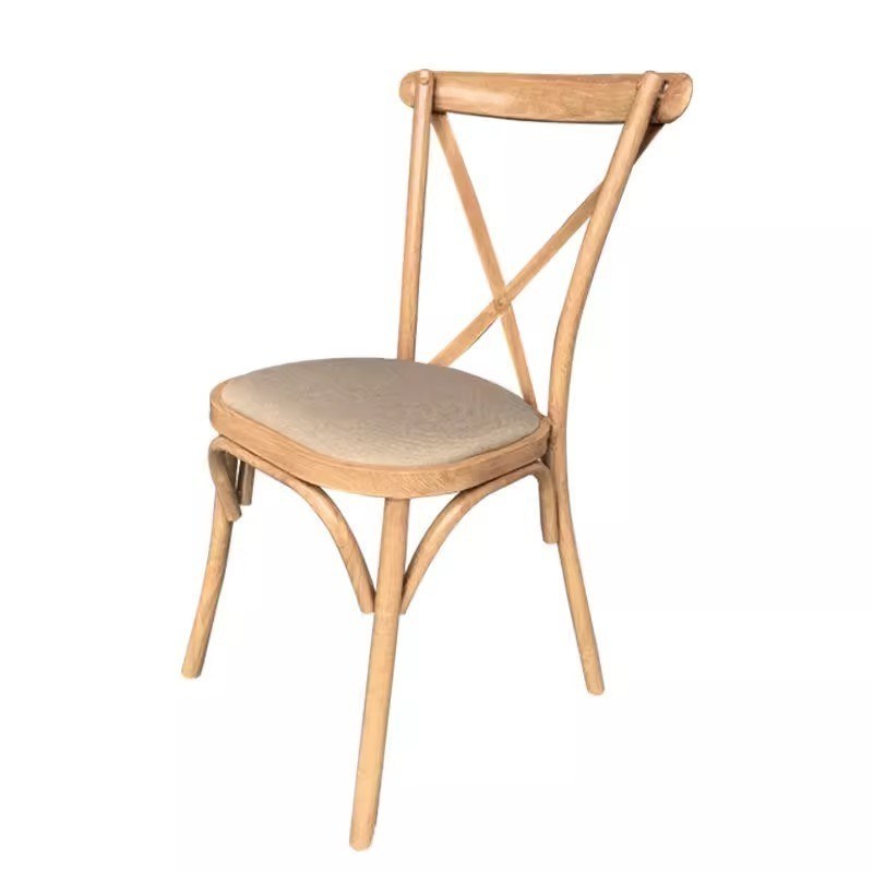 Apartamento Envasado de correos nórdico moderno de espalda cruzada silla de comedor de metal con diseño nórdico