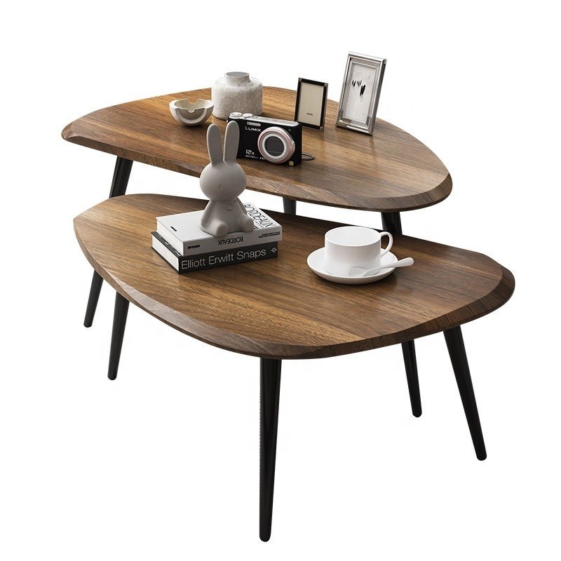 Muebles para salones pequeños de mesa de café de madera moderna nórdica Funcional y duradero