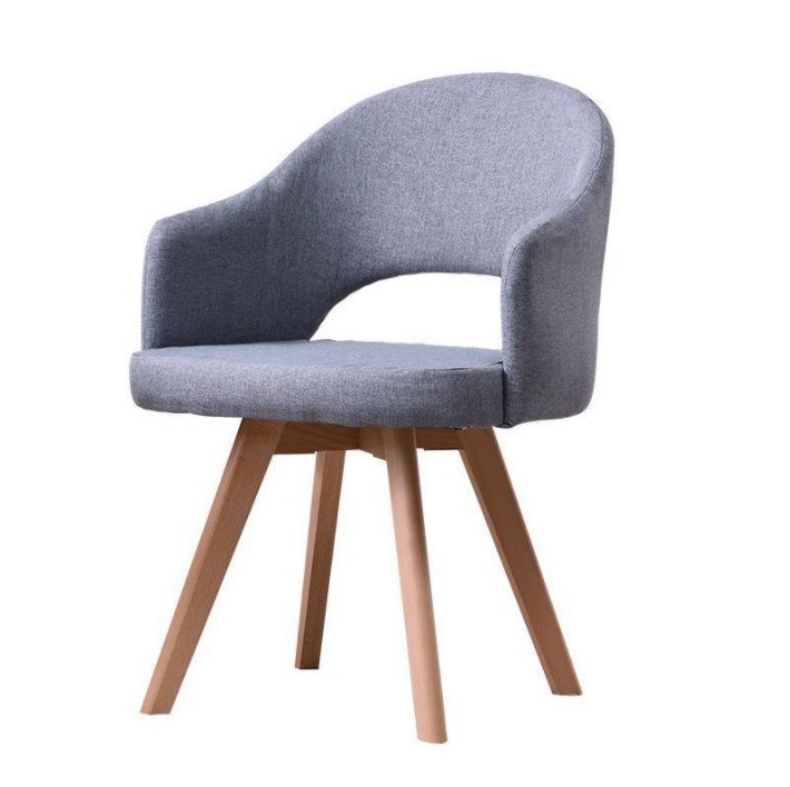 Sillones de comedor nórdico de estilo moderno con asientos de madera coloridos Respaldos y reposabrazos