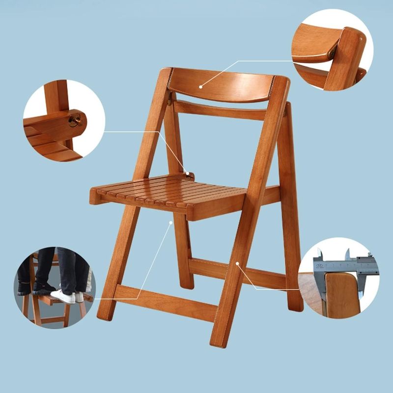 Silla de comedor plegable de madera sólida de diseño nórdico en color natural / personalizado