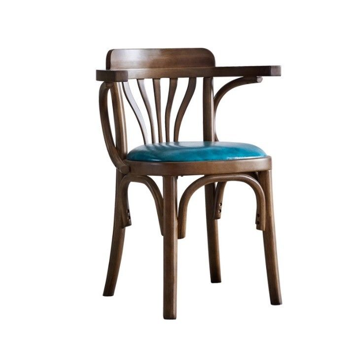 Estilo de diseño contemporáneo silla de restaurante de madera maciza tapizada para distribución de muebles para el hogar