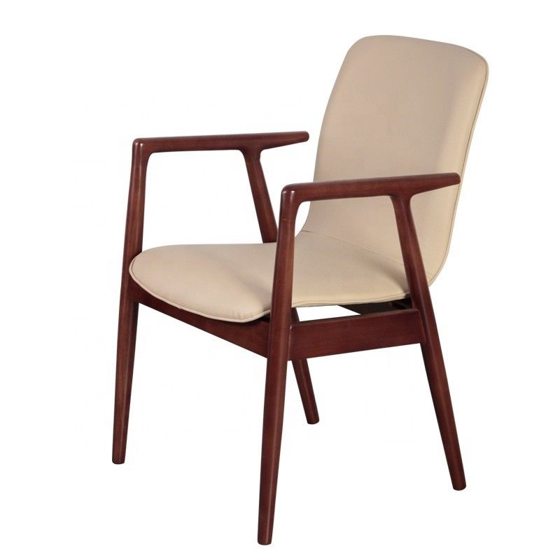 Silla de comedor de hotel de lujo de madera maciza en diseño moderno de ocio para muebles de restaurante